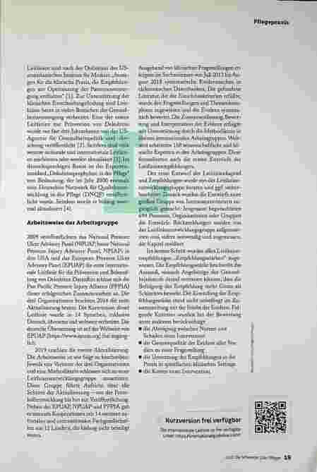 Vorschauseite 2: INTERNATIONALE DEKUBITUSLEITLINIE: 115 EVIDENZBASIERTE EMPFEHLUNGEN