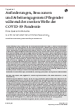 Vorschauseite 1: Anforderungen, Ressourcen und Arbeitsengagement Pflegender während der zweiten Welle der COVID-19-Pandemie