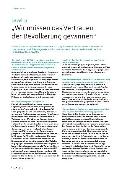Vorschauseite 1: Level 1i „Wir müssen das Vertrauen der Bevölkerung gewinnen“