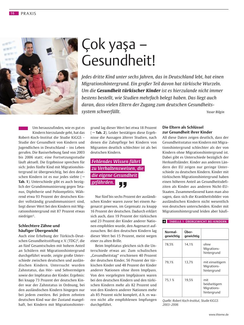 Vorschauseite 1: Çok ya?a ? Gesundheit!