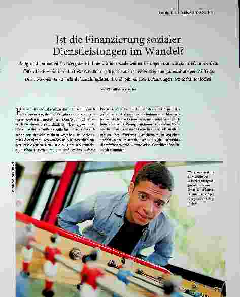 Vorschauseite 1: Ist die Finanzierung sozialer Dienstleistungen im Wandel?