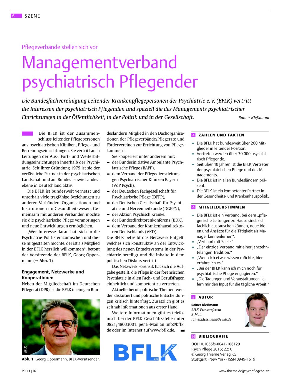Vorschauseite 1: Managementverband psychiatrisch Pflegender