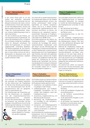 Vorschauseite 3: Das Arbeitsfeld nachhaltig verankern Gemeinwesenorientierte Ergotherapie in der Lehre