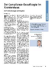 Vorschauseite 1: Der Compliance-Beauftragte im Krankenhaus Teil 1: Anforderungen und Aufgaben
