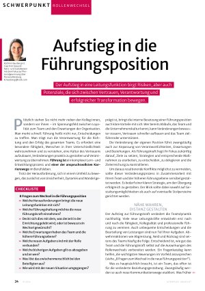 Vorschauseite 1: Aufstieg in die Führungsposition
