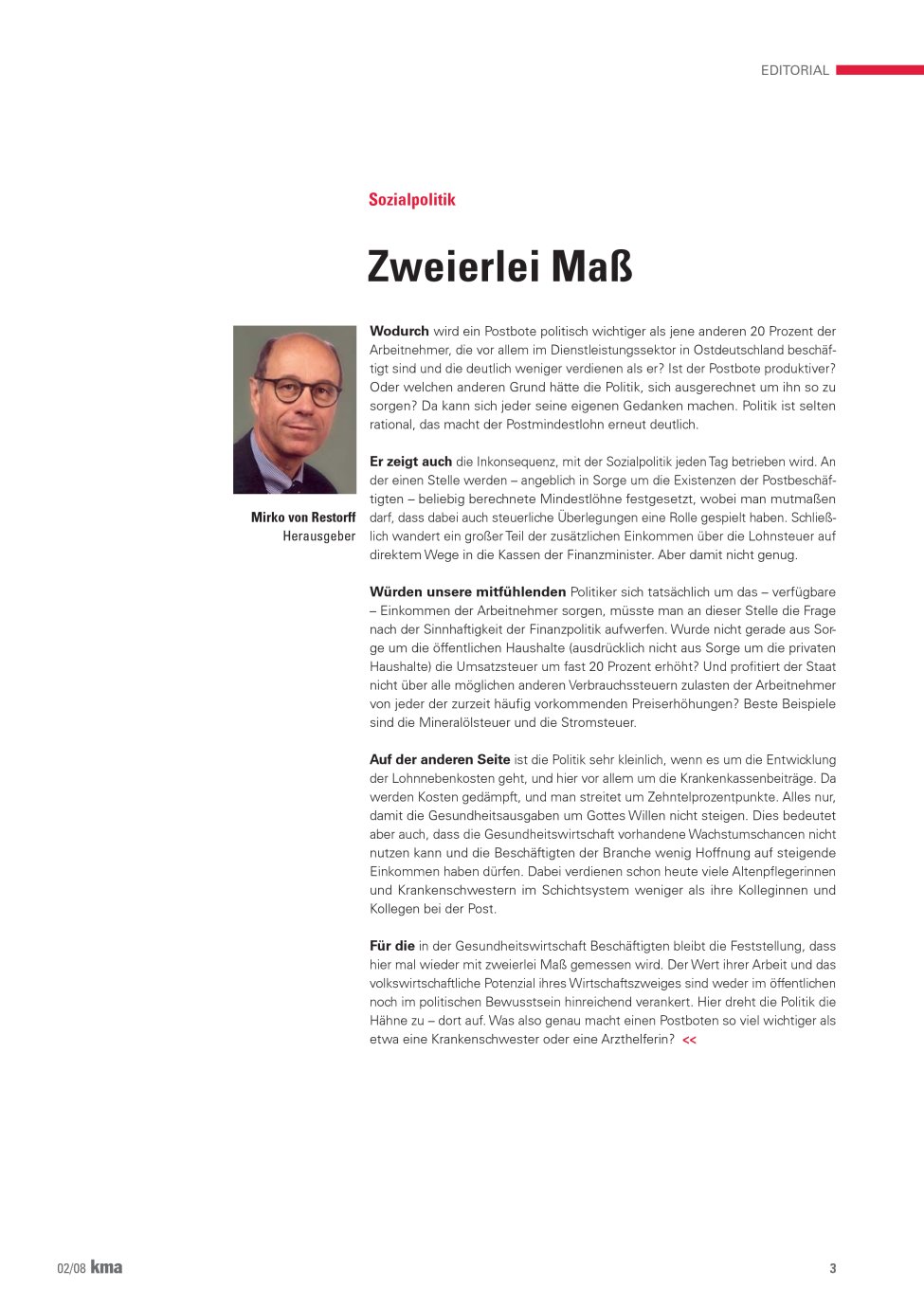 Vorschauseite 1: Zweierlei Maß