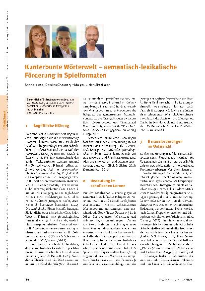 Vorschauseite 1: Kunterbunte Wörterwelt – semantisch-lexikalische Förderung in Spielformaten