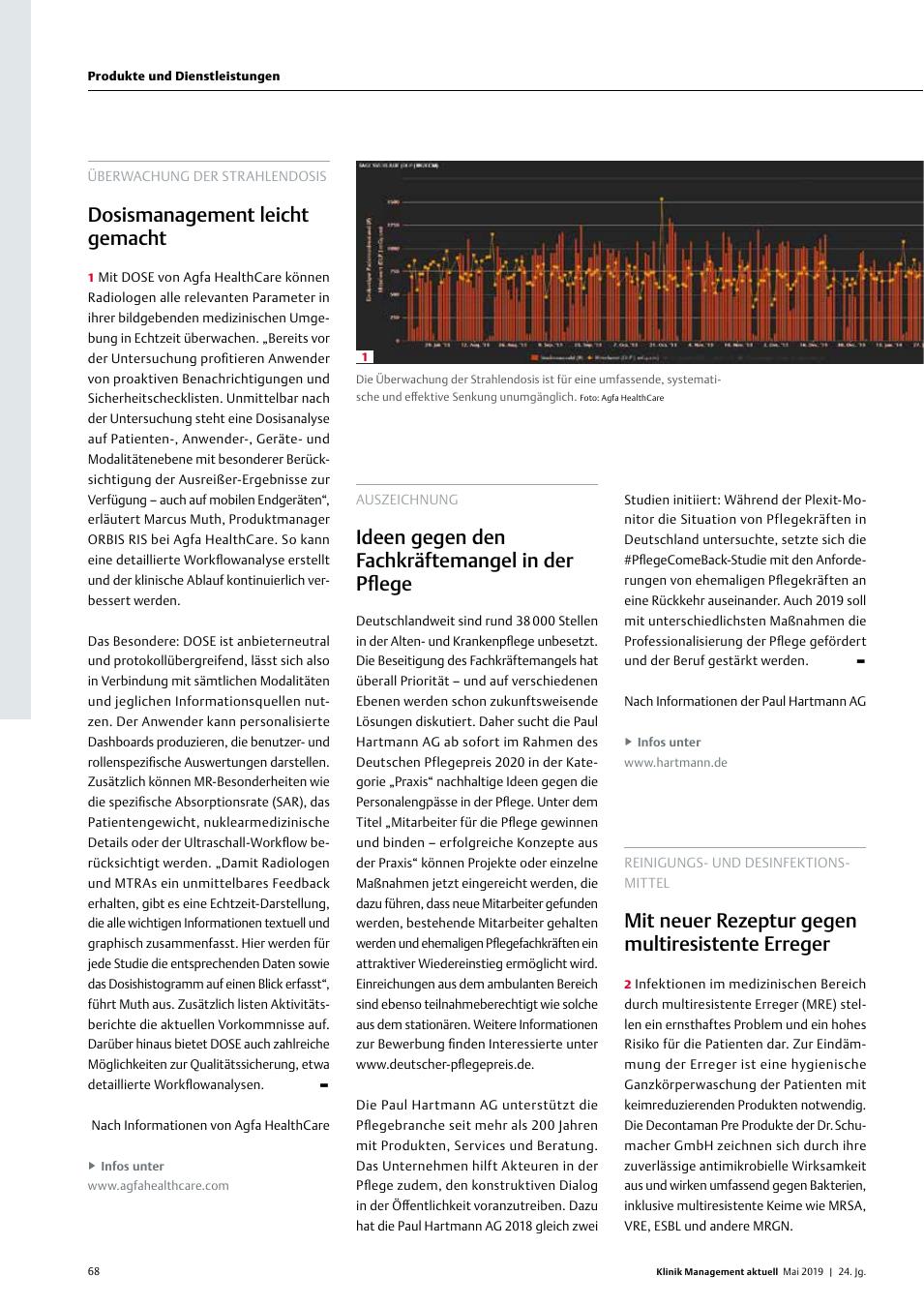 Vorschauseite 1: Reinigungsund Desinfektionsmittel: Mit neuer Rezeptur gegen multiresistente Erreger