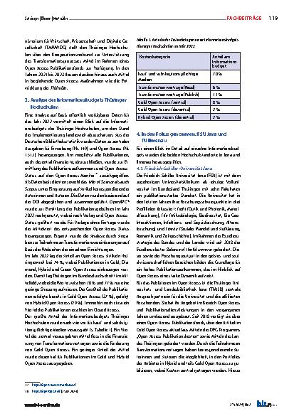 Vorschauseite 3: Die Open-Access-Transformation gemeinsam gestalten. Zum Stand der Einführung von Informationsbudgets im Kooperationsverbund Thüringer Hochschulbibliotheken.