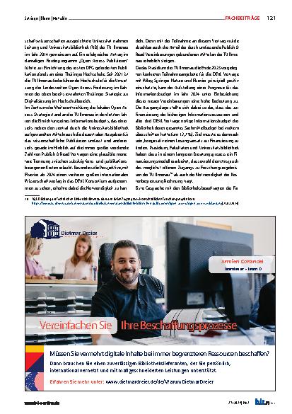 Vorschauseite 5: Die Open-Access-Transformation gemeinsam gestalten. Zum Stand der Einführung von Informationsbudgets im Kooperationsverbund Thüringer Hochschulbibliotheken.