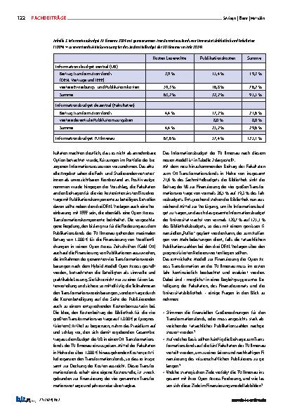 Vorschauseite 6: Die Open-Access-Transformation gemeinsam gestalten. Zum Stand der Einführung von Informationsbudgets im Kooperationsverbund Thüringer Hochschulbibliotheken.