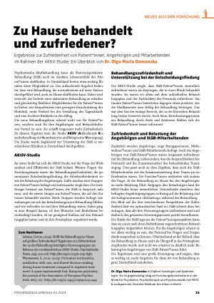 Vorschauseite 1: Zu Hause behandelt und zufriedener?