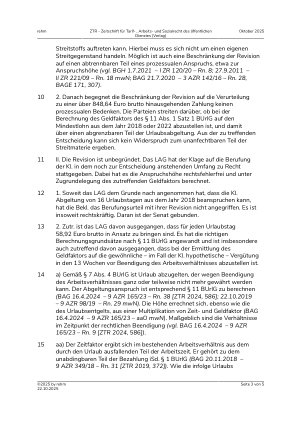 Vorschauseite 3: Berechnung des Urlaubsabgeltungsanspruchs – Referenzzeitraum