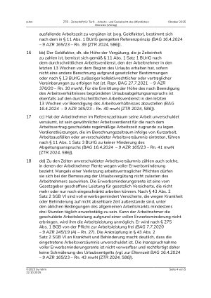 Vorschauseite 4: Berechnung des Urlaubsabgeltungsanspruchs – Referenzzeitraum