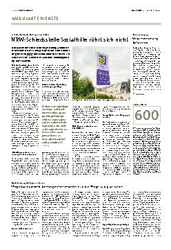 Vorschauseite 1: Ambulant betreute Wohngemeinschaften NRW - Schiedsstelle Sozialhilfe rührt sich nicht.