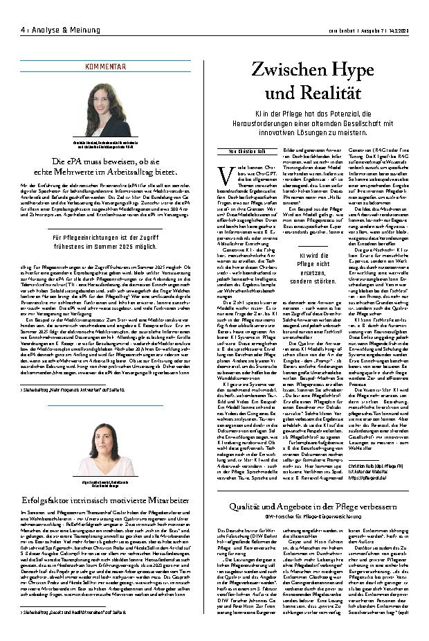 Vorschauseite 1: Zwischen Hype und Realität