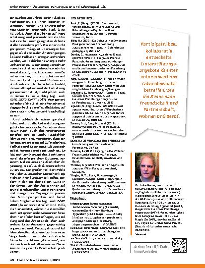 Vorschauseite 5: Autismus, Partizipation und Lebensqualität