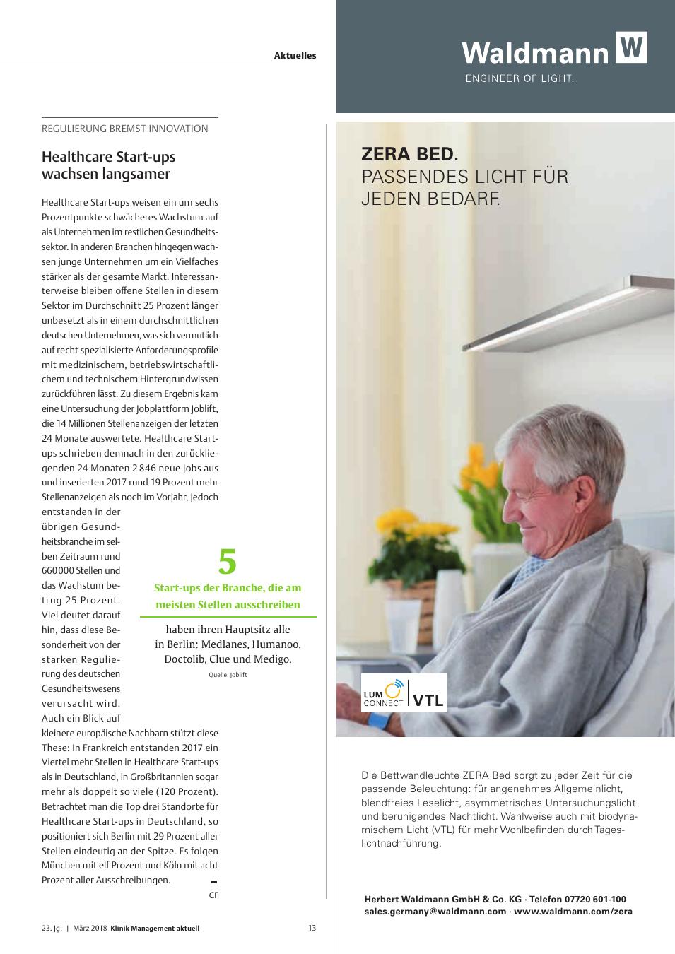 Vorschauseite 1: Regulierung Bremst Innovation: Healthcare Start-ups wachsen langsamer