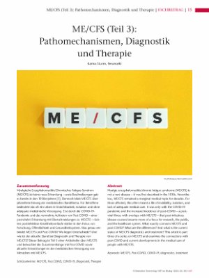 Vorschauseite 1: ME/CFS (Teil 3): Pathomechanismen, Diagnostik und Therapie