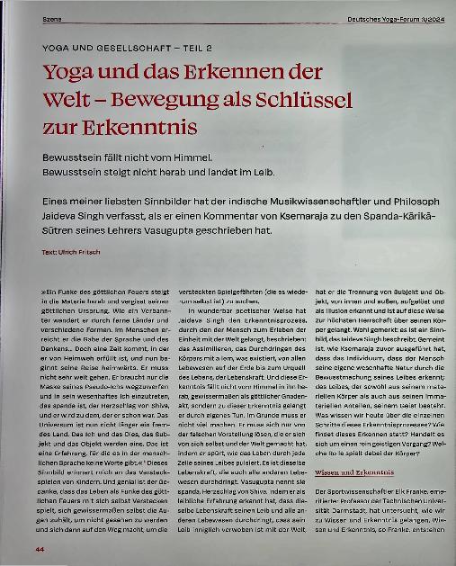 Vorschauseite 1: Yoga und das Erkennen der Welt - Bewegung als Schlüssel zur Erkenntnis
