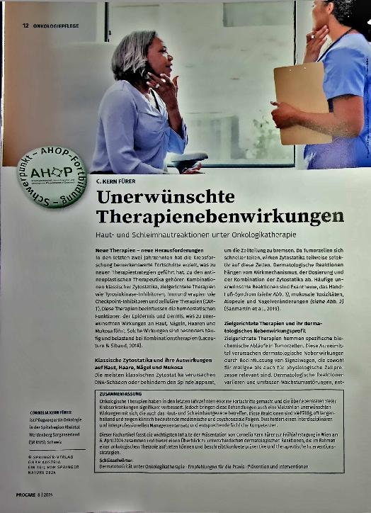 Vorschauseite 1: Unerwünschte Therapienebenwirkungen: Hautund Schleimhautreaktionen unter Onkologikatherapie