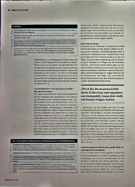 Vorschauseite 3: Unerwünschte Therapienebenwirkungen: Hautund Schleimhautreaktionen unter Onkologikatherapie