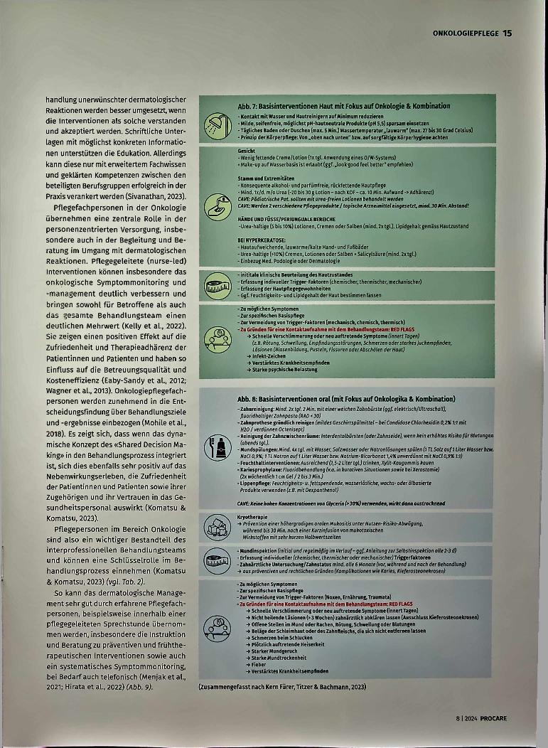 Vorschauseite 4: Unerwünschte Therapienebenwirkungen: Hautund Schleimhautreaktionen unter Onkologikatherapie
