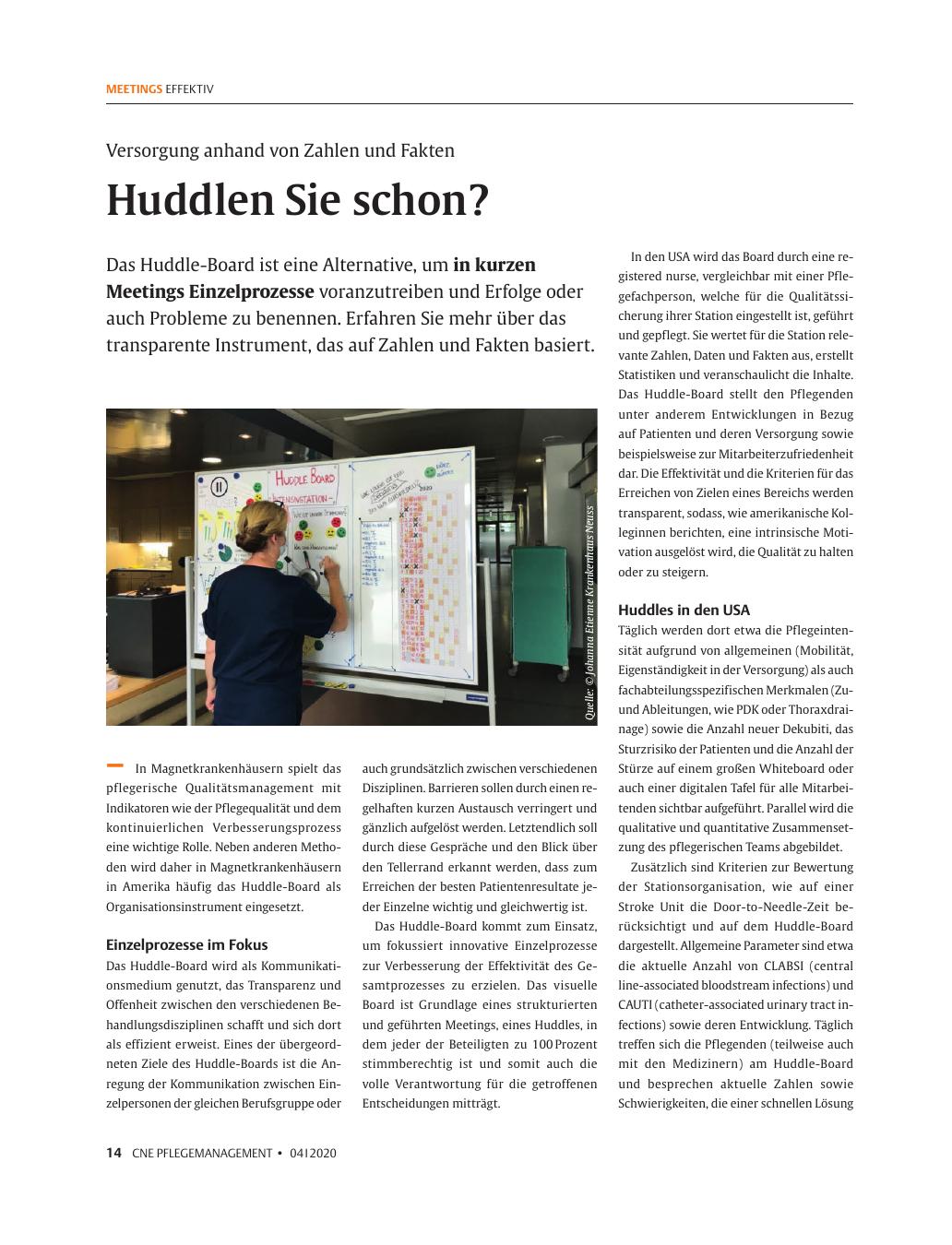 Vorschauseite 1: Huddlen Sie schon? Corrected: Huddeln Sie schon?