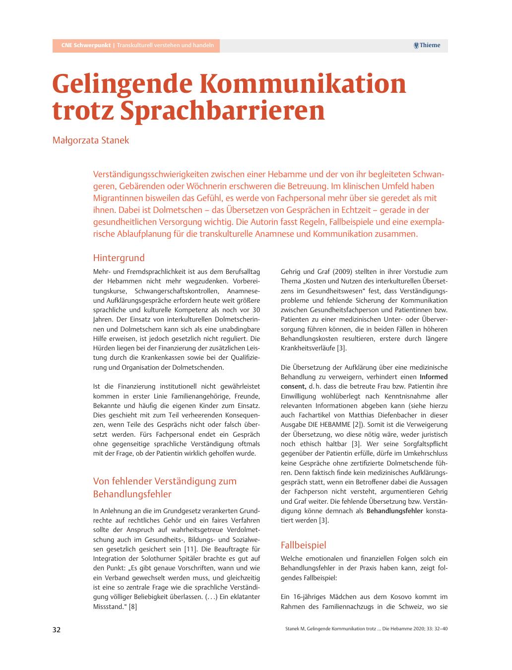 Vorschauseite 1: Gelingende Kommunikation trotz Sprachbarrieren