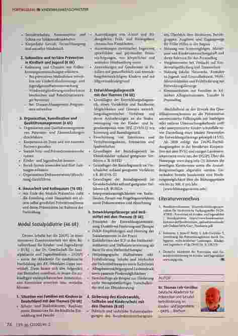 Vorschauseite 2: Musterfortbildungscurriculum für Medizinische Fachangestellte - Prävention im Kindesund Jugendalter / Sozialpädiatrie
