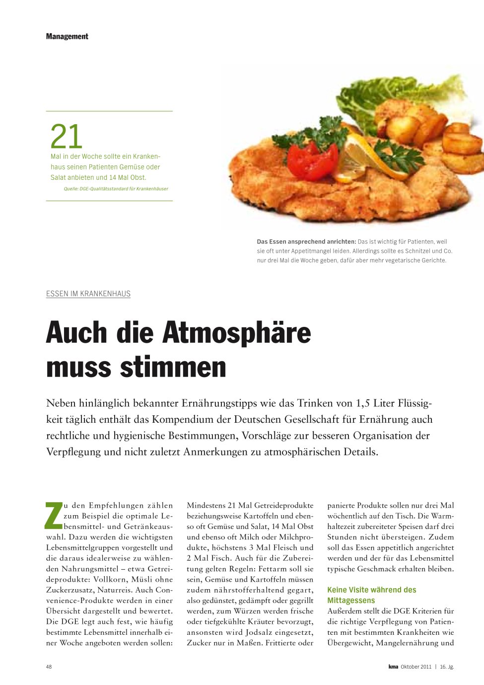Vorschauseite 1: Auch die Atmosphäre muss stimmen