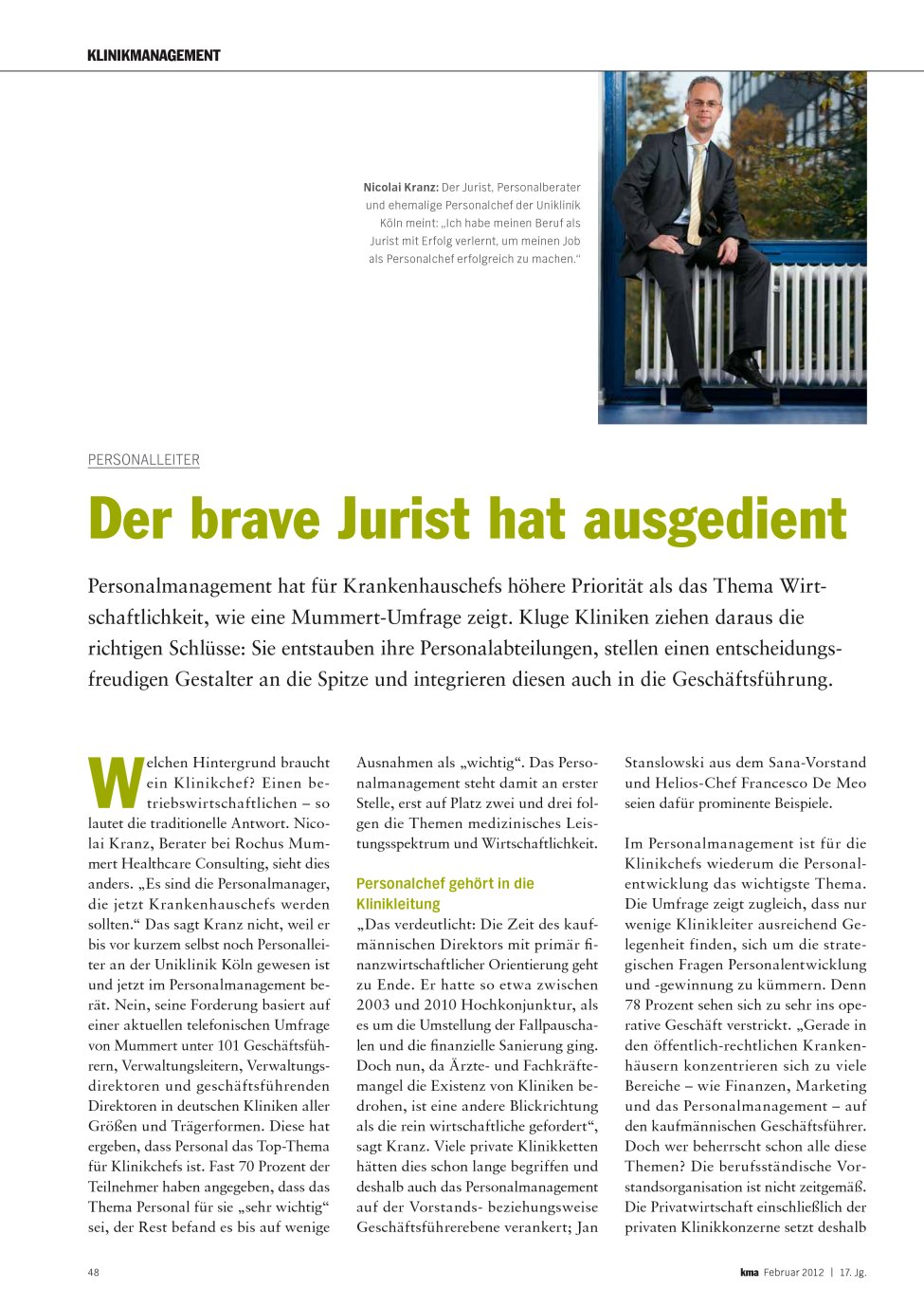 Vorschauseite 1: Der brave Jurist hat ausgedient