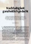Vorschauseite 1: Nachhaltigkeit ganzheitlich gedacht.