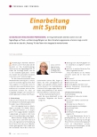 Vorschauseite 1: Einarbeitung mit System