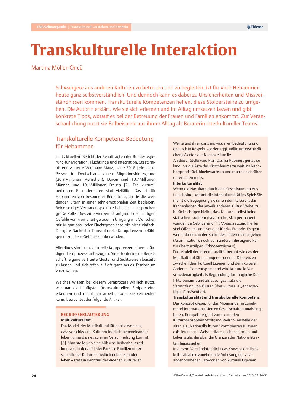 Vorschauseite 1: Transkulturelle Interaktion