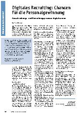 Vorschauseite 1: Digitales Recruiting: Chancen für die Personalgewinnung. Ausschreibungsund Bewerbungsprozesse digitalisieren.