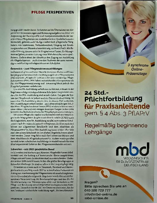 Vorschauseite 3: Hilfsund Assistenzberufe - Wie machen es die Nachbarn?