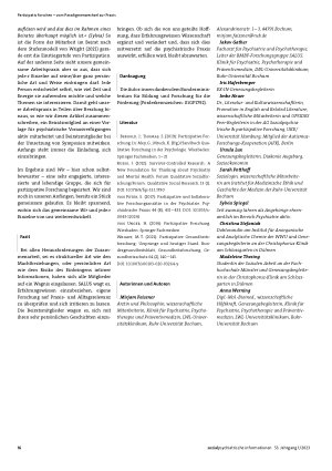 Vorschauseite 4: Der SALUS Betroffenenund Angehörigenbeirat. Ein kollaborativer Bericht über Erfahrungen, Chancen und Herausforderungen in der Zusammenarbeit