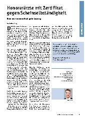 Vorschauseite 1: Honorarärzte mit Zertifikat gegen Scheinselbständigkeit