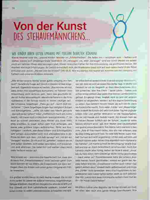 Vorschauseite 1: Von der Kunst DES STEHAUFMÄNNCHENS.