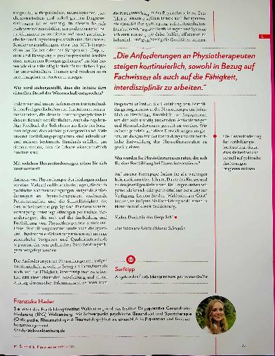Vorschauseite 3: „Qualität der Versorgung | aufrechterhalten“ Therapeutisches Fortbildungsangebot in Waldenburg