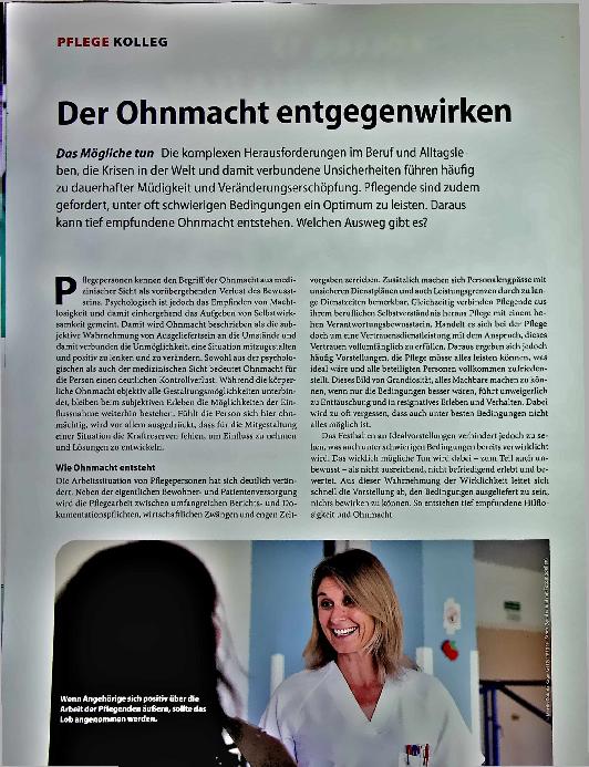 Vorschauseite 1: Corrected: Der Ohnmacht entgegenwirken