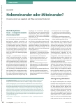 Vorschauseite 1: Nebeneinander oder Miteinander? Zusammenarbeit von Logopädie und Pflege am Beispiel Stroke Unit