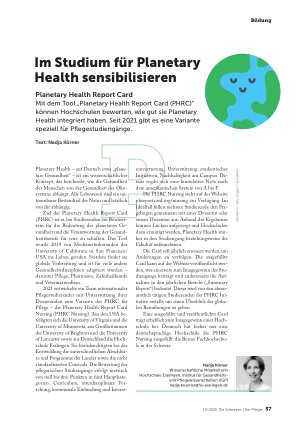 Vorschauseite 1: Im Studium für Planetary Health sensibilisieren