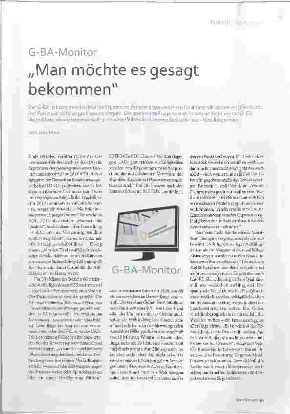 Vorschauseite 1: „Man möchte es gesagt bekommen"
