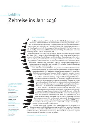 Vorschauseite 1: Zeitreise ins Jahr 2036