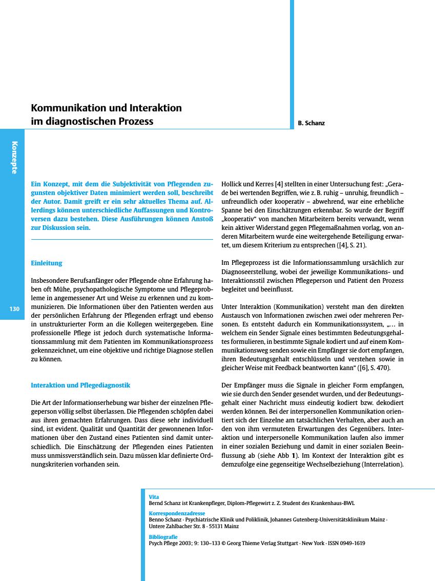 Vorschauseite 1: Kommunikation und Interaktion im diagnostischen Prozess