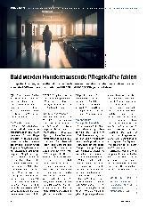Vorschauseite 1: Bald werden Hunderttausende Pflegekräfte fehlen.