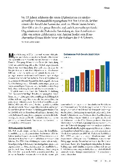 Vorschauseite 2: Erste Schritte im Arbeitsmarkt dank: Praktischer Ausbildung PrA