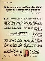 Vorschauseite 1: Dokumentationsund Sorgfaltspflicht gehen nicht immer im Gleichschritt.